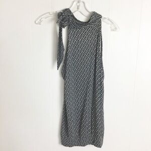 Michael Kors Tie Halter Top Size Small Black & White Tank